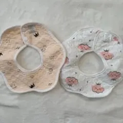 ベビースタイ よだれかけ エプロン 防水 3６０度 韓国 可愛い 2枚セット