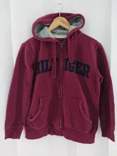 TOMMY HILFIGER 刺繍ロゴ ジップアップパーカー Sサイズのサムネイル