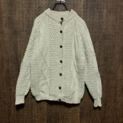 アランニット　vintage リメイク ヴィンテージ リメイク フィッシャーマン アランニット - メルカリ
