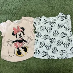 H&M 50-60 Disney ミニーマウス Tシャツ 2枚セットのサムネイル