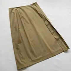 23区　ミディ丈タックフレアスカート　ブラウン　サイズ36　上品　シンプルのサムネイル