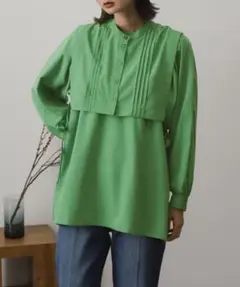 ◆ SENSE OF PLACE ベスト レイヤード シャツ ブラウス