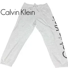 【海外限定】Calvin Klein パンツ グレー ロゴ 裏起毛 ジョガー