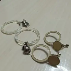 フープイヤリング クリア ホワイト等ホワイト系