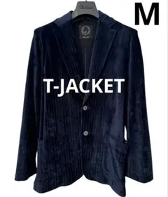 【極美品】T-JACKETティージャケット ネイビー 紺 ストライプ ジャケット