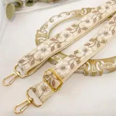 専用☆スマホショルダーストラップ／インド刺繍リボン／ハンドメイド