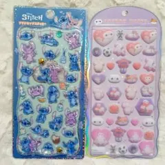 プチドロ ディズニー スティッチ コットンパフィーシール ベイマックス 正規品