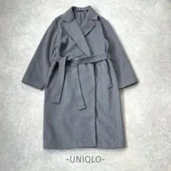 UNIQLO/チェスターコート/L/グレー/ウール混/シンプル/ロングのサムネイル