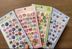たまごっち　4点　ぷっくりシール　立体シール　ぷくぷくシール　3dシール