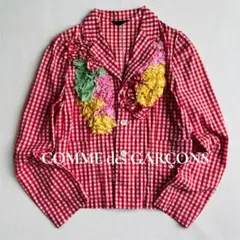 美品tricot COMME des GARCONS 8部丈 花柄プリントシャツ 美品tricot COMME des GARCONS 8部丈 花柄プリントシャツ 2025年
