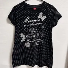 ミニーマウス Tシャツワンピース 黒