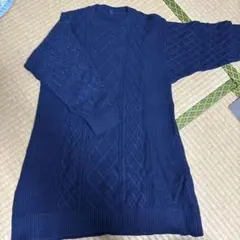 UNIQLO ネイビー ケーブルニットセーター 140