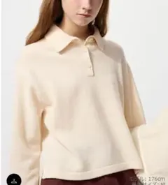 ユニクロ　 JWアンダーソン　ラムポロセーター　 オフホワイト　XXL