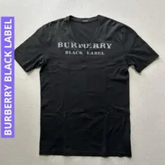 BURBERRY BLACK LABEL ロゴプリントVネック TシャツＭサイズ