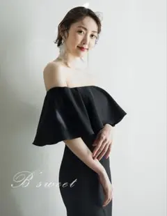 前撮り　ブラックドレス　ウエディングフォト　ドレス