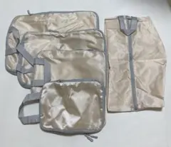 【シューズバッグ付き】トラベルポーチ 圧縮袋 バッグ 衣類仕分け 出張 旅行