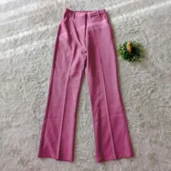 WEGO ピンク美脚 きれいめパンツ ウエスト後ろゴム 楽ちん M