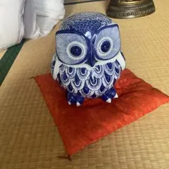 フクロウ 陶器 置物 縁起物のサムネイル