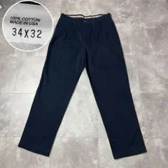【極美品/USA製】90s DOCKERS 2タック チノパン 紺 34×32