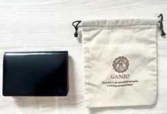 GW期間、値下げします【新品・未使用】GANZO 名刺入れ　ブラック THIN BRIDLE(シンブライドル) 通しマチ名刺入れ｜ブライドル