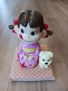 不二家 ペコちゃん 着物姿 首振り人形 お座り　ドッグのサムネイル