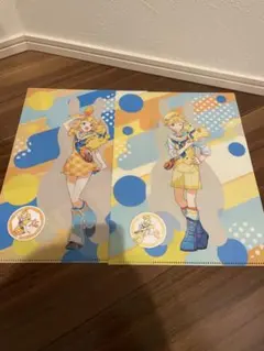 新品未使用 タイトーくじ Ｋ賞 クリアファイル＆ステッカー　鏡音リン 鏡音レン