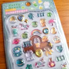カミオジャパン Puffy Green ジュエルプチドロップ シール