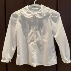 CHOPIN deux 襟フリル長袖ブラウス 130 お受験 卒業・入学式