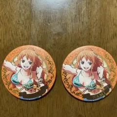 ワンピース　バースデージュエリー缶バッジ　7月　ナミ2個セット