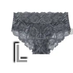 エメフィール　カシュクール総レースプレーンショーツ【チャコールグレー】