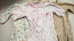 50から60 カバーオール　ロンパース　ベビー　長袖　ボタン