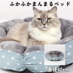 【新品】ふわふわでとろける寝心地♪ 丸型ペットベッド　クッション　ベッド