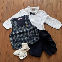 ミキハウス　フォーマルスーツセット 80cm ネイビー