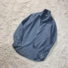 【ユニクロ】エクストラファインコットンブロードストライプシャツ　長袖　メンズ　M