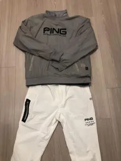 新品タグ付 ピンゴルフＰＩＮＧ 暖か高機能２ＷＡＹツインレイヤードブルゾン/LL