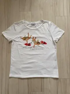 ZARA プリント入りホワイトTシャツ Sのサムネイル