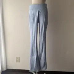 【美品】ライトブルー フレア ヨガパンツ