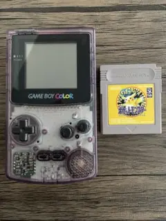 ゲームボーイカラー　クリアパープル　＆　ポケットモンスター　ピカチュウバージョン