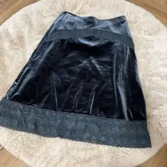 y2k バレエコア　ベロア　レース　スカート　グランジ　古着女子のサムネイル