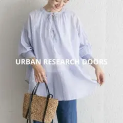 アーバンリサーチドアーズ　ボイルストライプ2WAYブラウス　春夏服