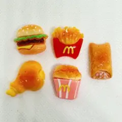 デコパ　ハンバーガー　ポテト　フード　チキン　5個セット