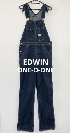 EDWIN エドウィン ONE-O-ONE オーバーオール 28×34 濃紺のサムネイル