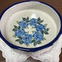 ★レア★　ポーランド食器　ブルーローズ　小鉢/ ボウルのサムネイル