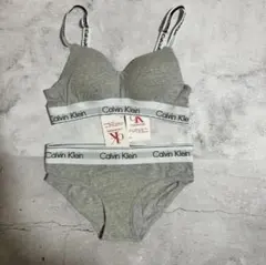 Calvin Klein CK ブラ＆ショーツセット グレー Sサイズ