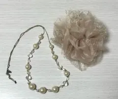 パールネックレス　コサージュ　セレモニー　卒業式　入学式　アクセサリー