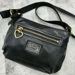 極美品 コーチ ポピー ショルダーバッグ クロスボディ ハート パテントレザー