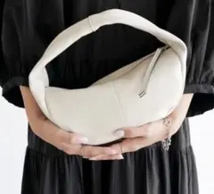 未使用　訳あり　白　ワンハンドル　レザーバッグ