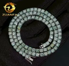 【話題沸騰】12.5ctモアサナイト×S925テニスチェーンネックレス