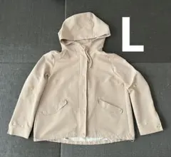 ベージュ フード付き マウンテンパーカー