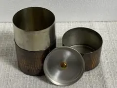 桃山古色 鎚起銅器 英純堂 茶筒 茶器 茶道具
